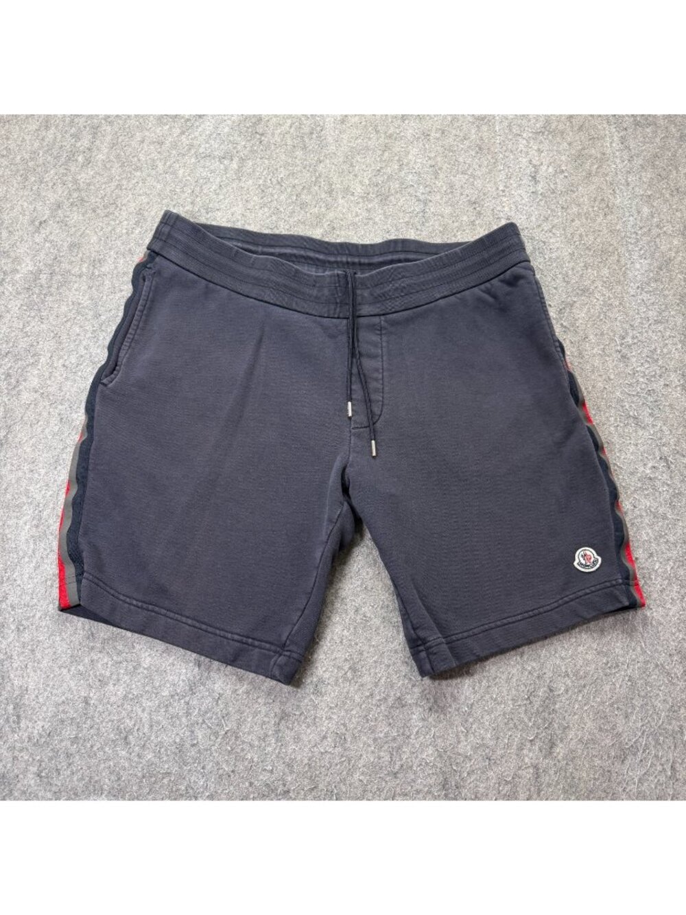 Moncler Sweat Shorts Men XL Blue French Terry 9"
